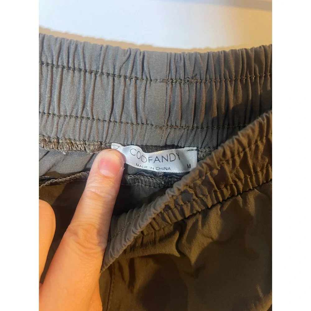 COOFANDY Mens Athletic Shorts Rear Zipper Pocket Brown‎ Size M